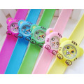 Yxl-870 Unisex Children Kids Cute Cartoon Tiger Slap Snap Bendable Rubber Quartz Wrist Watch